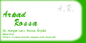 arpad rossa business card